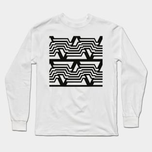 Geometric pattern triangle art deco Long Sleeve T-Shirt